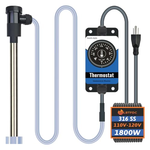 XCLBTFDC 1800W black immersion heater with GFCI plug — the drop-in format that suits an inflatable above ground hot tub