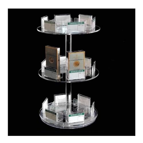 Estante para cigarrillos de tienda de conveniencia que organiza cajetillas medianas y finas