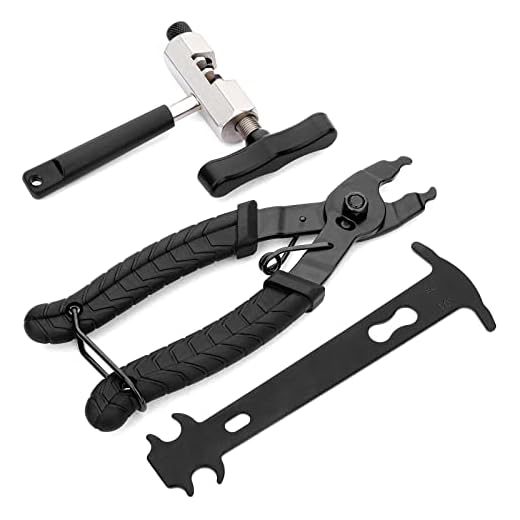 Leeboom Outil Réparation de Chaîne Vélo Pinces à Maillons de Vélo Dérive Chaîne Vélo Vérificateur de la Chaîne Kit D'outils Professionnel Vérificateur de Chaîne de Vélo Indicateur d'usure Chaîne