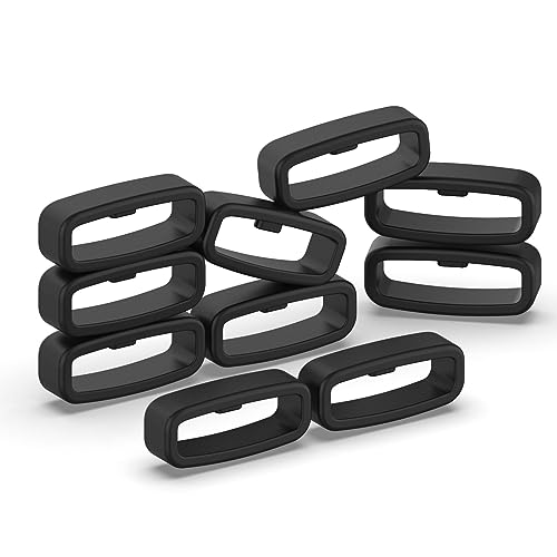 FTTYUHU Watch Band Strap Loops for Garmin Forerunner 245 Music 645 Venu Venu Sq Vivomove Vivomove HR Fenix 6S 5S 7S Fastener Ring Rubber Replacement Silicone Watch Holder Keeper 10 Pack 20mm