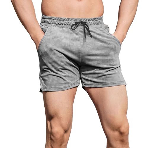 Short deportivo elástico para hombre con bolsillos miniatura 1