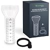 ersatzteilshop basics Regenmesser Ersatzglas [35 mm/m²] – Regenmesser Glas mit Halterung passend für Frosch, Rabe und Maus – Regenmesser für Garten frostsicher