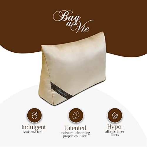 Bag-a-Vie Luxury Handbag Shaper Insert - Champagne - Pillow Purse Accessories for Women\'s Purses - Kelly 35