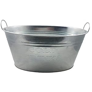 Spetebo Drankkoeler Cold Drinks – zinkbak 24 liter – ijsemmer ijsblokjeshouder champagnekoeler ijsemmer