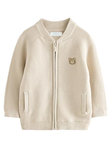 Next Jungen Cardigan mit durchgehender Reißverschluss Neutral Bear 9 Monate