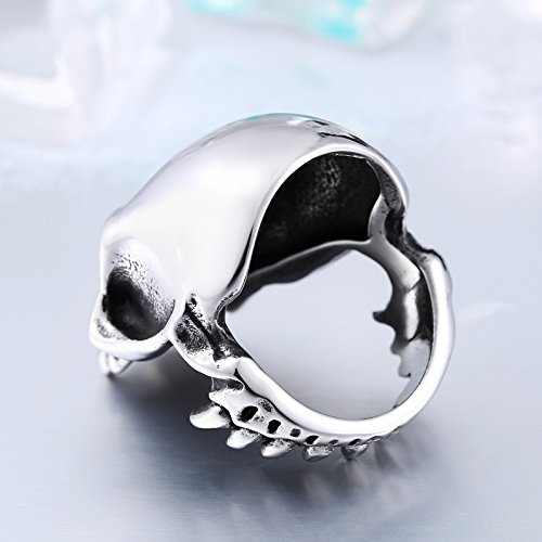 Image of Genuine Stainless Steel Ring Jewelry for Men Fashion Punk Biker Skull Rings