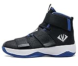 VV87 Men's Fashion High Top Running Sneakers Velcro Basketball Boots Shoes Size 11/9.5 Black,11...