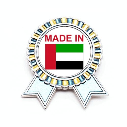 Broche Arab Emirates Country Love en métal taille M pour sublimer vos vestes