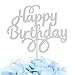 WEFOO 12 Pack Gold and Silver Happy Birthday Cake Topper Birthday Party Decorations