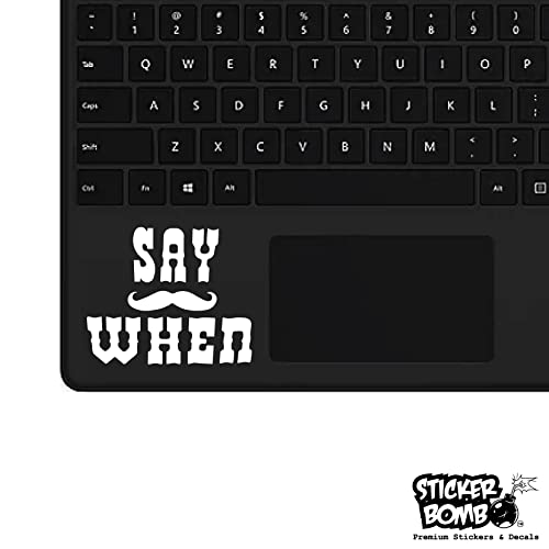 Doc Holiday Say When Tombstone Movie Quote Decal - Sticker Bomb Vinyl Decal For Car Truck, Computer, Anywhere! Premium 6 Year Outdoor Vinyl (White, 1) #TOP4