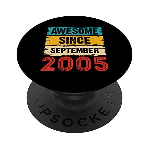 Regalos de 18 años de edad impresionante desde septiembre de 2005 para 18 cumpleaños PopSockets PopGrip Intercambiable