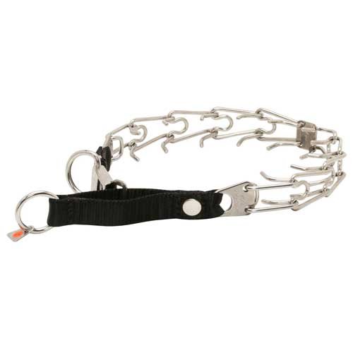 Liphontcta Steel Ultra Plus Prong Collar For Labrador With Click-Lock Buckle And Nylon Loop 3.2 Mm X 20 Inches #TOP1