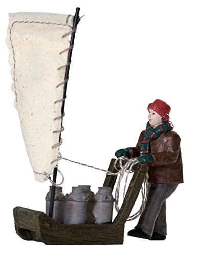 Preisvergleich Produktbild Dickensville schlittentransport Milchkannen 11 cm braun / weiß