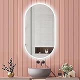 Design Esthétique : Ce miroir de salle de bain ovale est plus qu'un simple miroir - c'est une œuvre d'art. Sa forme incurvée s'intègre parfaitement dans n'importe quel intérieur, qu'il s'agisse d'une ambiance moderne et minimaliste ou d'une ambiance classique et élégante.