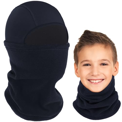 Image of Arcweg Kids Balaclava Ski Mask Thermal Fleece Neck Warmer Winter Windproof Face Hood Mask Fits Under Helmets for Boys Girls