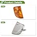 HOPESPANNER No.1248260143 Corner Signal Light Cover for Mercedes-Benz W124 1984-1996 Waterproof Yellow Right Corner Light Lamp Lens Plastic 1 Pc
