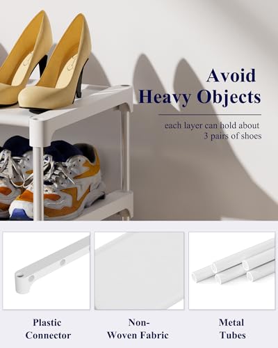 image for Kitsure Shoe Rack - Non-Woven Shoe Rack Shelf, Shoe Organizer for Clos