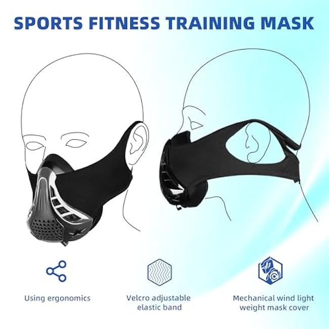 High Altitude Mask,Workout Training Mask£¬Training Mask- Suitable for Gym, Cardio, Fitness, Running, Endurance and HIIT Training