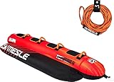 MESLE Paquete de Tubo Remolcable Torpedo con Cuerda, 2, 3, 4 Personas, Banana-Boat Inflable, para Niños y Adultos, Fun-Tube para Deportes Acuáticos, Esquí Acuático Skibob, Personenanzahl:4P