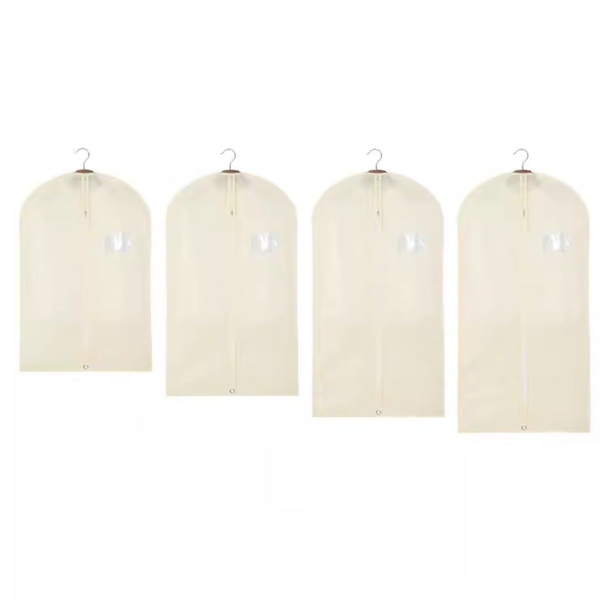 Bolsa de Traje Portatrajes Paquete De 4 Bolsas De Almacenamiento De Ropa, Bolsa De Traje, Fundas De Abrigo De Viaje, Protector Con Ventana Transparente Para Uniforme De Chaqueta De Vestir Bolsas de Ro