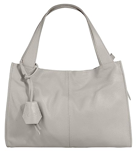 Cluty Shopper Echt Leder Damen Made in Italy, Smartphonefach, Ledertasche Damen, Handtasche Echtleder, Umhängetasche groß 021850