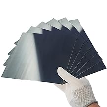 Blue Tempered Spring Steel Shim, 1095 Shim Sheet Assortment, Polished Finish, Spring Steel Shim Stock, 0.004", 0.008", 0.015", 0.02", 0.024", 0.03" Thick, 6" Width, 6" Length, 6 Packs