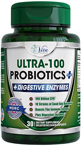 Probiotic Multi Enzyme 100 Billion Probiotic | Digestive Enzymes With Probiotics And Prebiotics For Women Men Adults Supports Digestion & IBS With Amylase Protease & Lipase Probiotic Multi-Enzyme