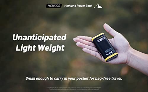 Image of Nitecore NC10000 Light Weight 10,000mAh Power Charger with Built-In Flashlight - 50 Lumens