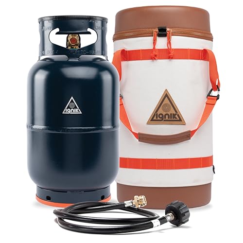 Ignik refillable 10-lb propane tank with case and hose