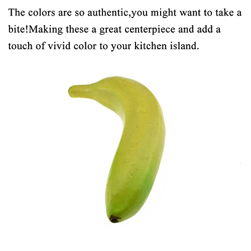 Hahiyo Hahiyo Artificial Yellow Bananas Fruits Realistic Texture Vibrant Colors Authentic Detailed Lifelike Fruits 6 Pcs Dining Room Office Weddings Table Party Photoshoot Theater Show, Bananas-6Pcs #TOP3