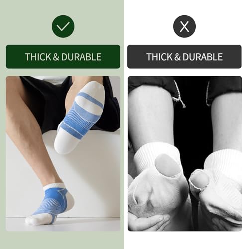 Mottee&Zconia Men's Ankle Socks，Low Cut，Short Cotton Casual Socks Anti-Skid Moisture Wicking Sports Sock3