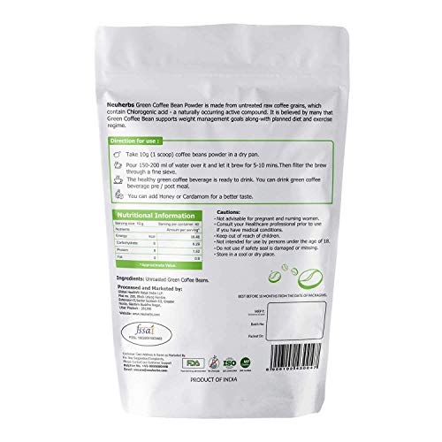 Beleza Neuherbs Unroasted Green Coffee Beans Powder for Weight Loss: 400 G Beleza Neuherbs Unroasted Green Coffee Beans Powder for Weight Loss: 400 G