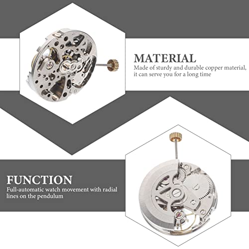 Hemobllo Watch Movement Automatic Mechanical Movement Replacement Part Men Japanese Quartz Movement Skeleton Watch Accessories for Men Women