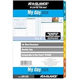 AT-A-GLANCE 2026 Planner, Daily & Monthly, 5.5' x 8.5', Desk Size 4, Two Page Per Day Refill, Loose-Leaf, Zenscapes (281-225-26)