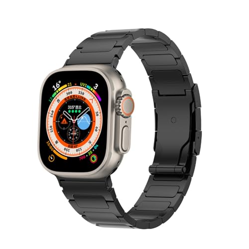 Bracelet titane Apple Watch 49mm 45mm 44mm réglable pour iWatch Ultra Series SE