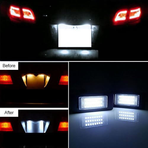 Pulchra License Number Plate Light LED Rear Number Plate Light For BMW E39 E60 E82 E90 E92 E93 M3 E39 E60 E70 X5 E60 E61 M5 E88, 2 Pcs Error Free License Plate Lamp Taillight - Image 4