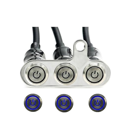 Interruptor de motocicleta 3 botones en 1 para faro de ATV y moto de cross