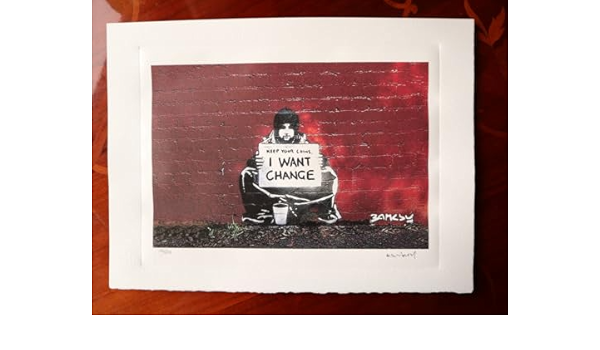 バンクシー Banksy Change エスタンプリトグラフ バンクシー Banksy Change エスタンプリトグラフ