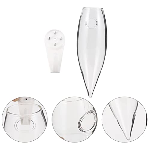 Succulents Plants Artificial 2 Sets Wall Planters Holder Cone Shaped Glass Wall Hanging Planters Hydroponics Plant Flower Vase Terrariums For Home Office Living Room Decor Hanging Flower Pot #TOP3