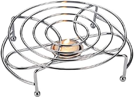 Primes DIY Chr Food Warmer Single Round, Multi-Colour, 18x6x20, Stainless Steel