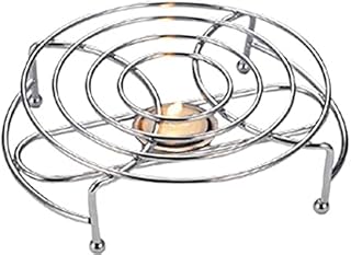 Primes DIY Chr Food Warmer Single Round, Multi-Colour, 18x6x20, Stainless Steel