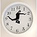 HLONGG Monty Python Inspired Silly Walk Walk Orologio da Parete, Ministry of Silly Walks Orologio, Orologio da Parete Commedia Britannica Ispirata, Creativa Orologio da Parete opere d'Arte,Bianca