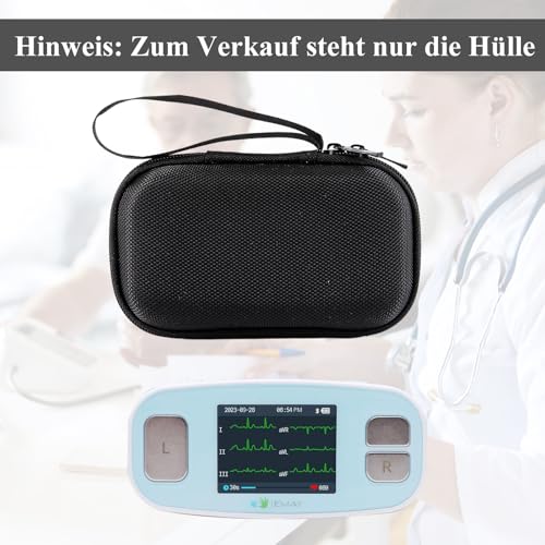 Tragetasche für Kardiamobile EKG-Monitor,Kardia Mobile Case,Schutzhülle für Kardiamobile 6L,Reisetasche für Herzmonitor EKG,Mobile Herzdetektor-Tasche Organizer (Schwarz)