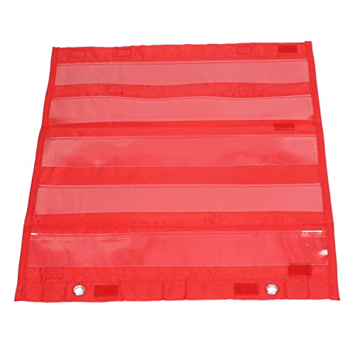 Learning Resources Pocket Chart, Mini Double Sided Standard Homeschool Pocket Chart for Teachers (Red), Small - Image 2