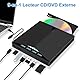 Dictien Externes CD DVD Laufwerk, Extern USB 3.0 Type-C mit SD/TF-Kartenleser Tragbar CD/DVD +/-RW Brenner, Schnelle Datenübertragung für PC Laptop Desktop Win11/10/8/7/XP, Linux,Mac OS,Vista