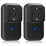COTINSE 2Pack Alarma de Corte de energía con LED, Alarma de Corte de energía del congelador de 0 a 110 dB con 5 Niveles, 7 Tonos de Timbre, Detector de Cortes de energía, Monitor de tensión