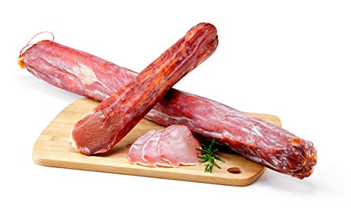 ESCAMEZ- Lomo embuchado, Embutido empaquetado en 2 piezas, Peso Total Aprox. 3,6KG, Caña de Lomo de Cerdo. Origen España Cover