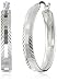 Sterling Silver Leaf Design Hoop Earrings