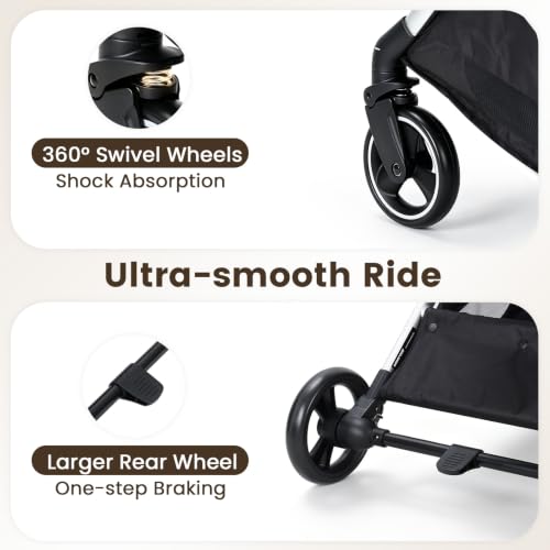 Image of T3 Pro Small Dog Stroller (Black) | Detachable Carrier, Change Linner, Larger Rear Wheel, Aluminum Alloy Frame, Easy Assembly, Easy to Store