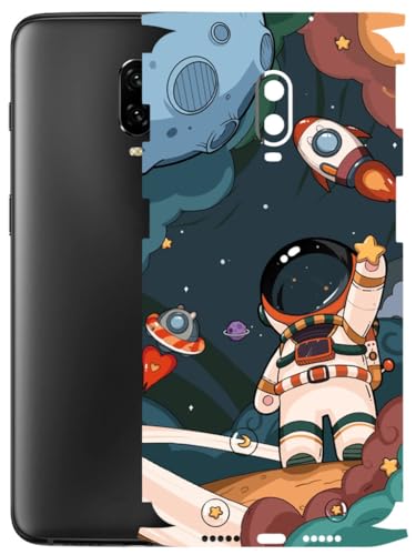 Image of AtOdds - Full Body Back Screen Guard Protector Film - Lamination Wrap Skin Sticker Compatible with ONEPLUS 6T | Scratchproof Matte Finish (Space)